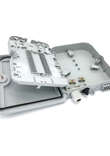 SC 12 Port Wall Mount Fiber Termination Box With ABS Plastic Housing