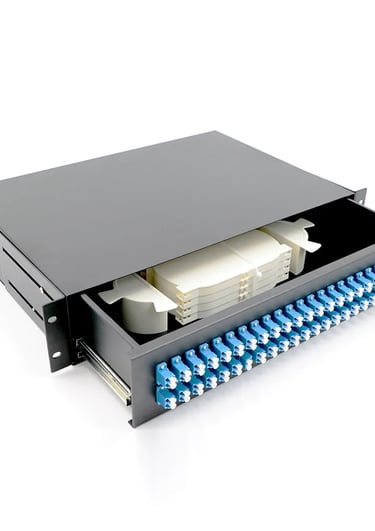 96 Core Fiber Optic Patch Panel LC UPC ODF Rack Mount Fiber Terminal Box