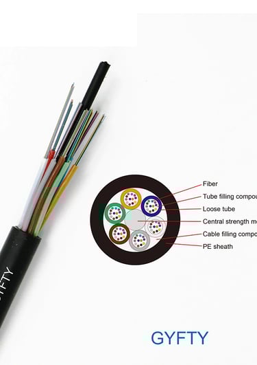 High Strength Fiber Optic Wire OM3 / OM4 With Black MDPE / HDPE Outer Jacket
