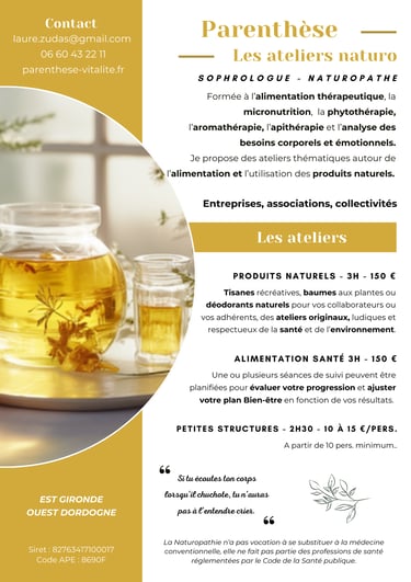 atelier naturopathie entreprise et asso