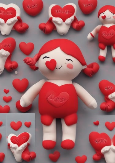 A close-up of the joy figure on an emomos music box.