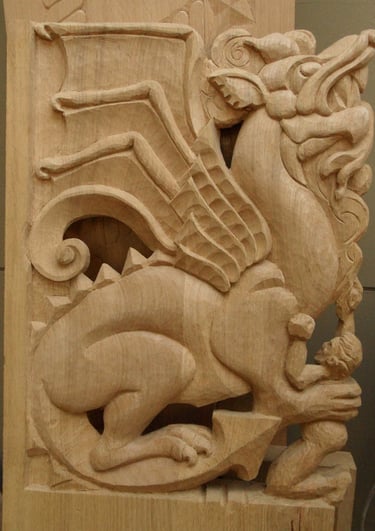 Pancras Lane Benches by Sarah Liptrot - 'City of London Dragon'