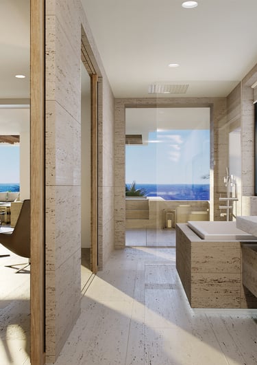 a bedroom with a large bed and a large window