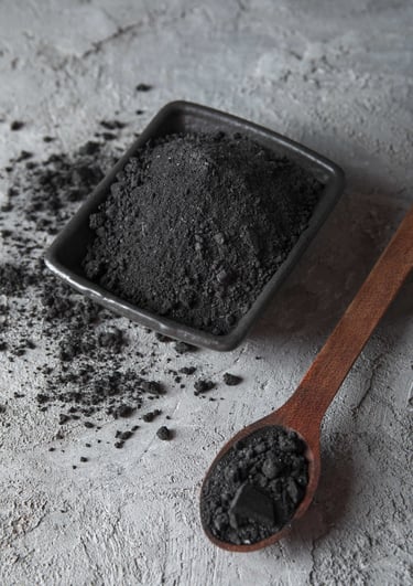Coconut shell charcoal in powder