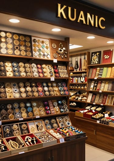 Handmade bridal parandays displayed on a wooden table with soft natural light