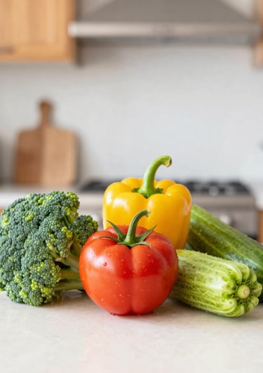 An arrangement of kitchen essentials including cutting boards and utensils on a warm wooden table.