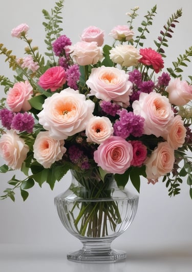 A sophisticated arrangement of white lilies and green foliage for special occasions.