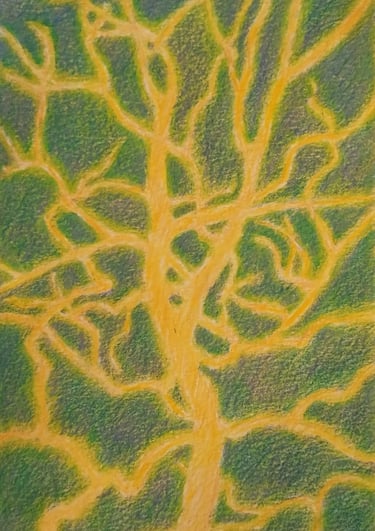 This picture relates to the previous drawing and is an imagining of its afterimage