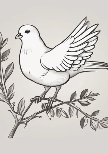 A selection of simplistic Christian art pieces.