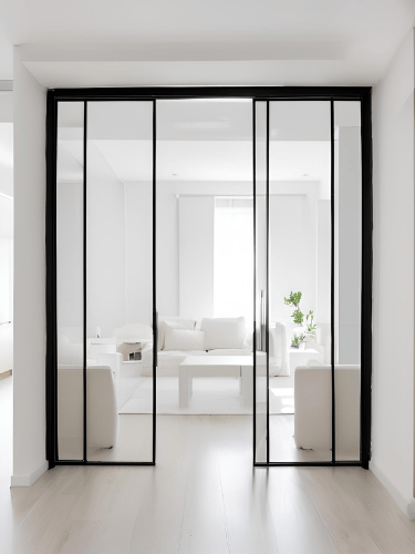 Drzwi przesuwne z jednym szkłem