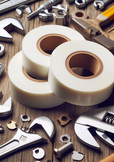 Rolls of PTFE tape