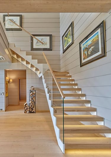 custom l shaped staircase