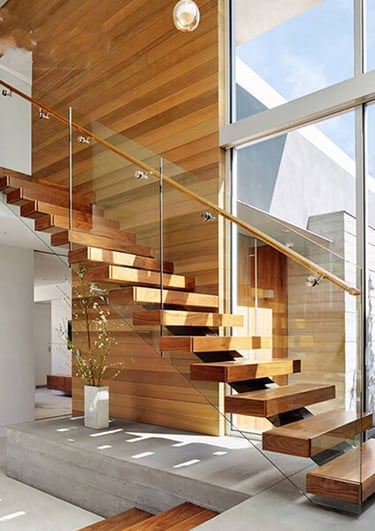 custom straight staircase