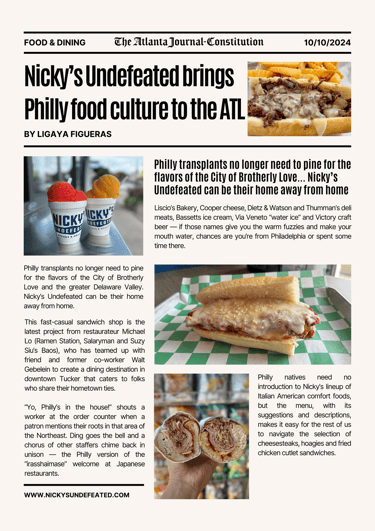 Best Philly sandwiches in Atlanta