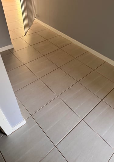 cleaned tiled floor