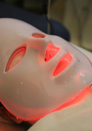 Red light mask therapy treatment
