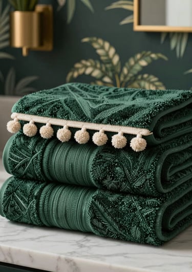 Soft cotton towels hanging by a rustic kitchen window with sunlight streaming in.