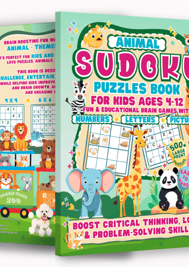 Sudoku Puzzle Book For Kids and Adults
