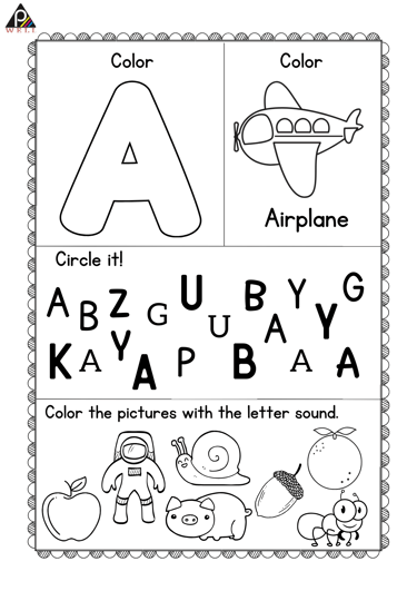 a to z coloring pages free for kids