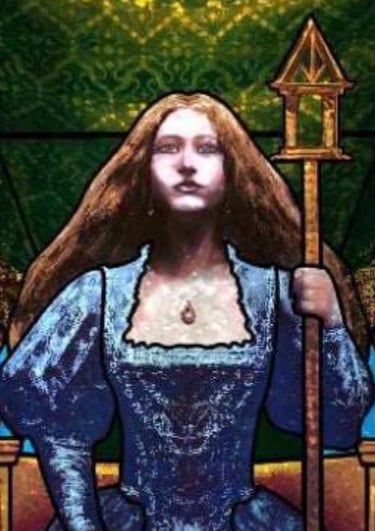 Detail from the High Priestess Tarot Card. (Art by David Ledesma - Creea)
