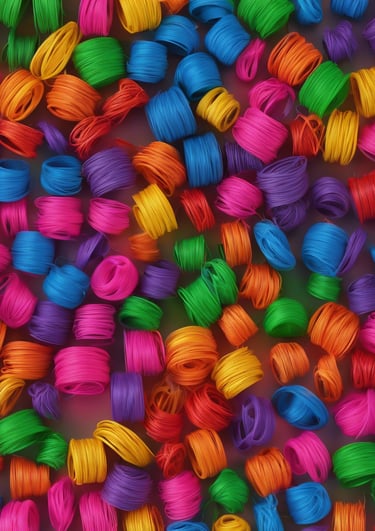 a bunch of colorful colored thread thread threads