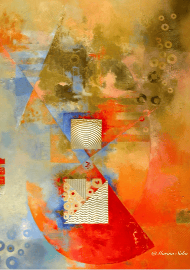 Contemporary Fine Art Painting by Marina Saba. Modern Art. Contemporary Design.