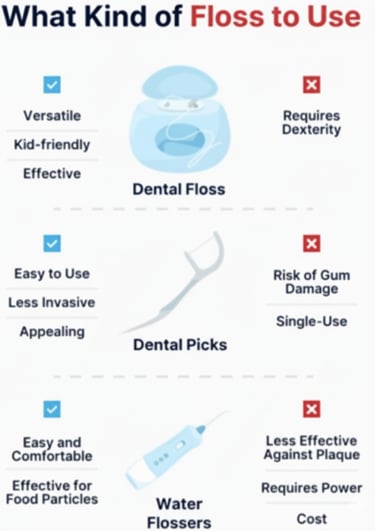 Tools for Flossing teeth