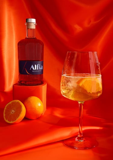 Alfia Belgian Bitter Spritz cocktail