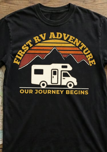First RV Adventure retro camper shirt — Horacio & Visconti
