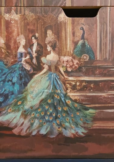 Unique hand-painted and decoupage furniture in earth tones , with artistic detailing by Morph Studios