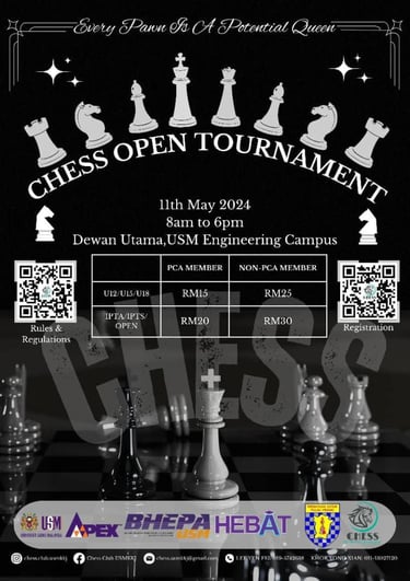 USMKKJ Chess Malaysia Chess Open Tournament 2024 Catur Malaysia Penang Chess