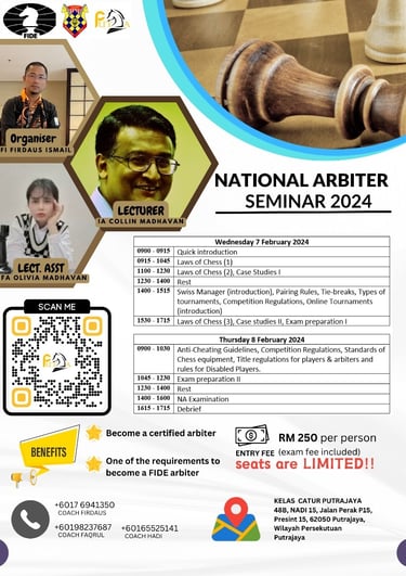 National Arbiter Seminar Chess Malaysia