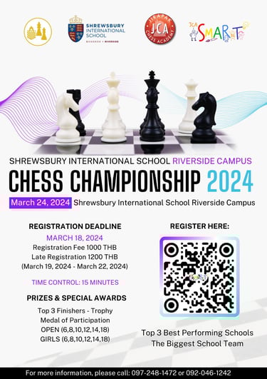 Thailand Chess. Shrewsbury International School Riverside Campus Chess Championship 2024