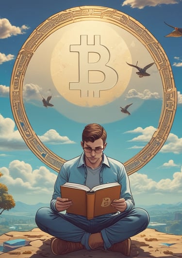 Three cryptocurrency coins on a wooden surface include Ethereum in the center, surrounded by Bitcoin coins. The coins are metallic with detailed engravings and symbols characteristic of blockchain technology.