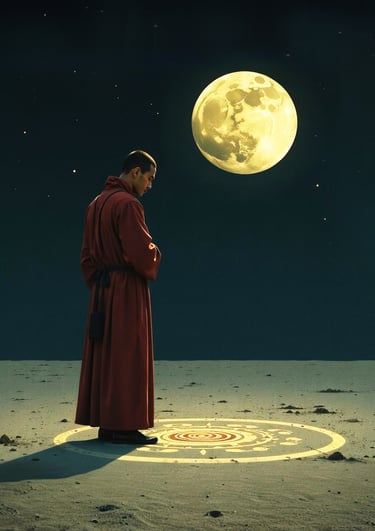 sage deciphering natural symbols of divination