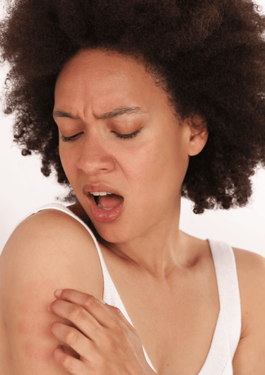 a woman with a white shirt and a white top
