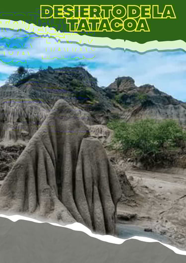 Valle de los fantasmas en el desierto de la Tatacoa, Colombia