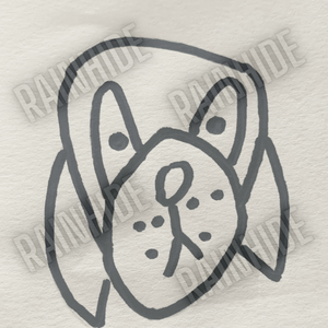a dog with a dog in a dogie's head