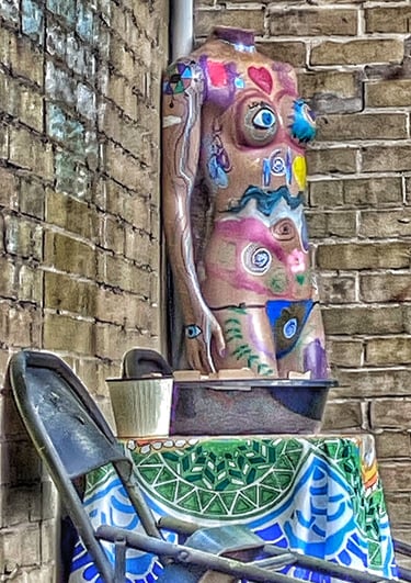 Curious Art found on back porch in Montello, Wisconsin