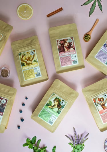 conjunto de infusiones funcionales de cáñamo, Sr. Valley Hemp Foods tea