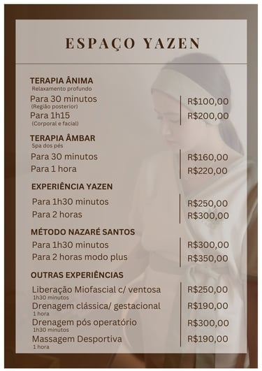 massagem preços
