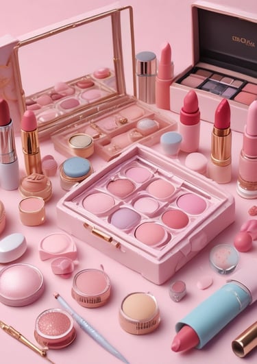 Adorable cartoon lipsticks in soft pink shades with cute faces