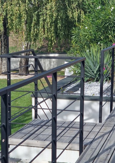 garde corps pour une terrasse extérieur à l'isle d'abeau