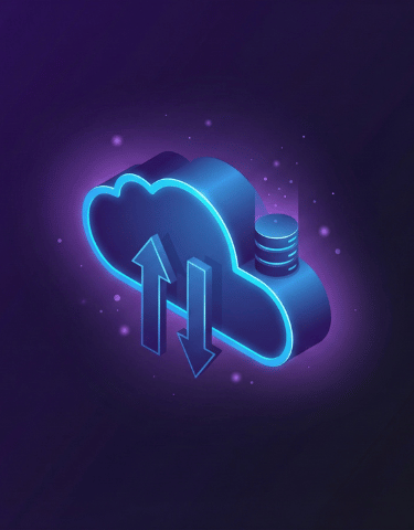 a cloud with a lightning bolter on it