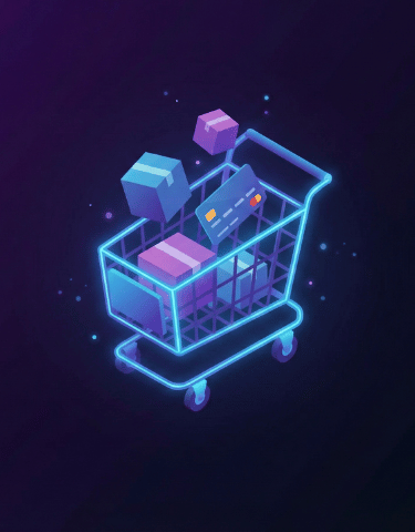 a shopping carton with a shopping carton