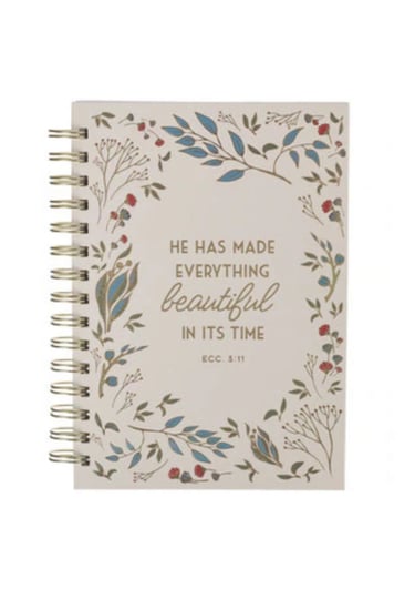 women's spiral journal - floral design