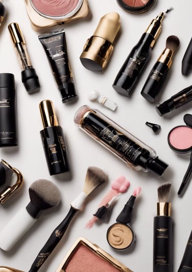 pink and brown makeup brush set