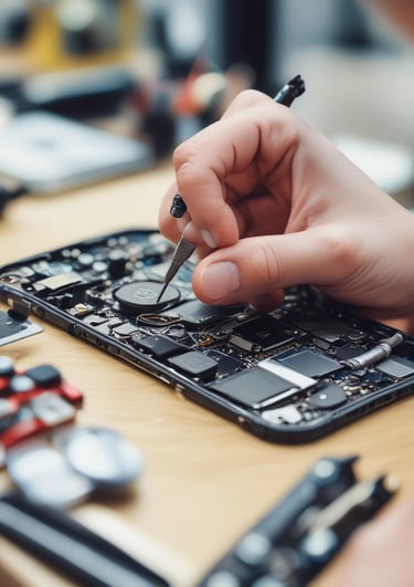 Close-up view of a computer's internal components featuring liquid cooling tubes and cooling fans. The ASUS Republic of Gamers (ROG) logo is visible on a hardware component, likely the graphics card. The image is in grayscale, highlighting the intricate design and layout of the PC internals.