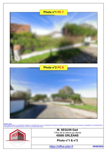DP7 - DP8 - photos terrain - environnement - clôture - déclaration prealable - office-plan orléans