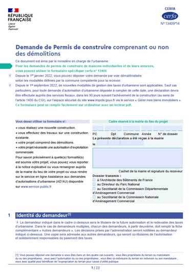 Formulaire CERFA PC - projet - permis de construire - office-plan orléans
